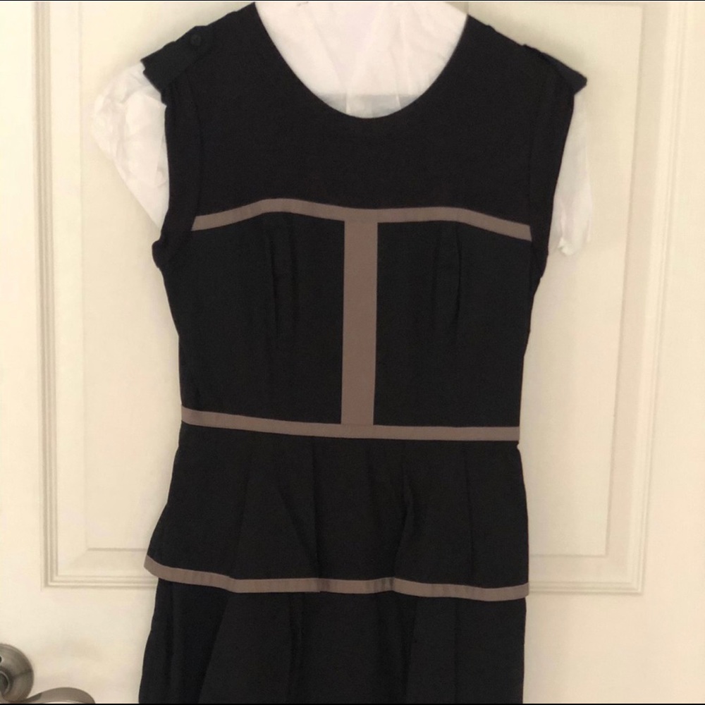 White House Black Market Black Ruffle Dress